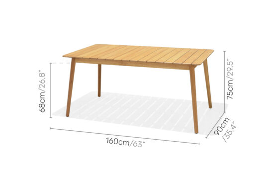 nassau rectangular table