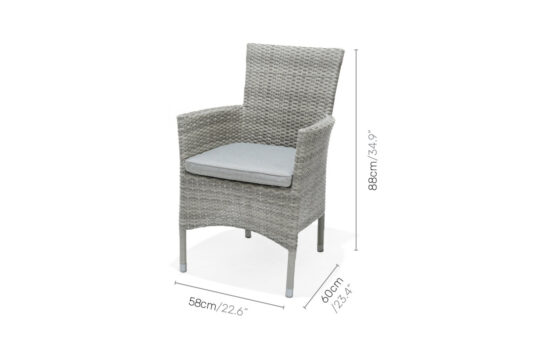 LifestyleGarden Aruba - Stacking Chair (Dimensions)