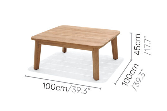 LifestyleGarden Bahamas - Deluxe Square Table (Dimensions)