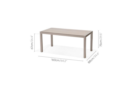 LifestyleGarden Morella - 6 Seater Rectangular Table (dimensions)