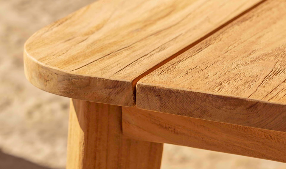 Sustainable hardwood garden table